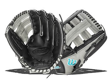 Wilson A500 Series Ball Glove-12.5" 
Black/Grey/Tropical Blue