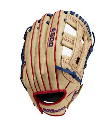 Wilson A500 Series Ball Glove 12" 
Blonde/Red/Royal