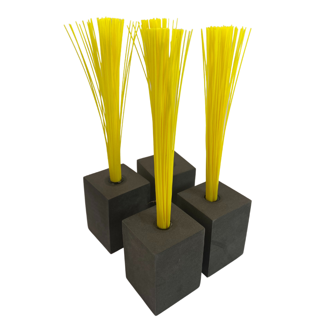 Markwort Foam Baseball Base Plugs with Red Bristles - 4 Pack