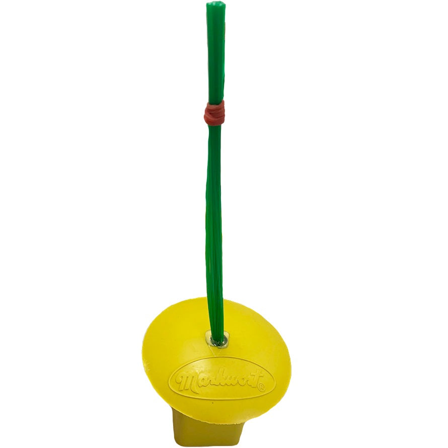 Markwort Yellow Baseball Base Plugs w/Green Bristles - 4 Pack