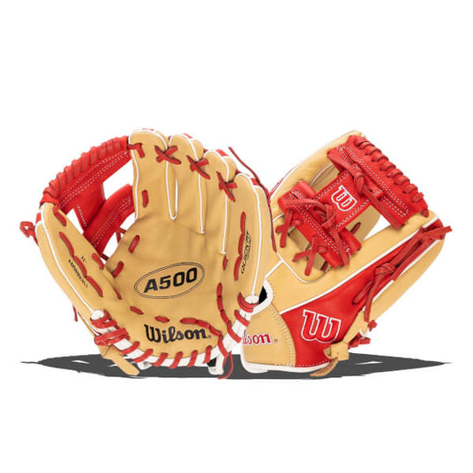 Wilson A500 Series Ball Glove 11" 
Blonde/Red/White
