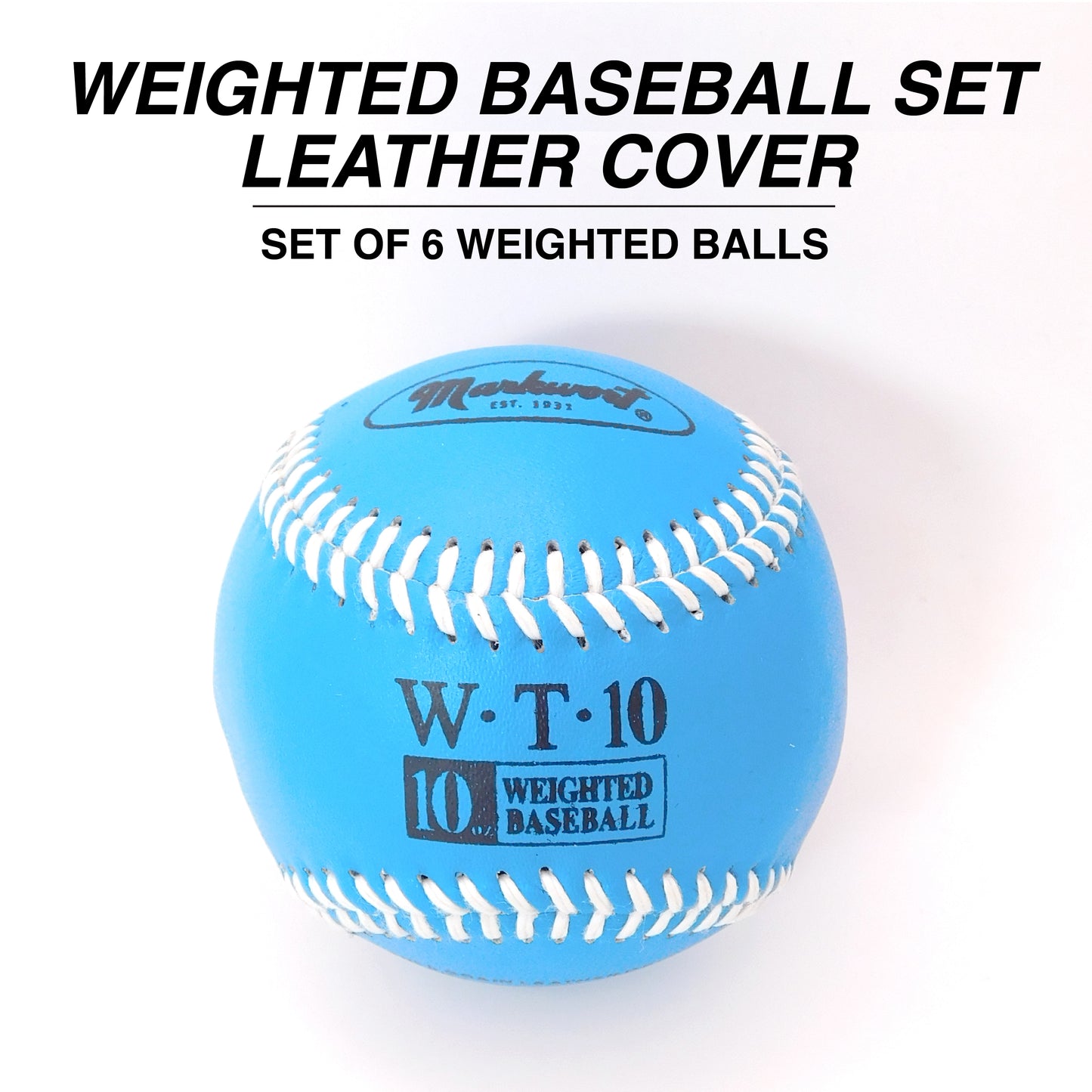 Markwort 9-Inch Leather Cover Weighted Baseball Set