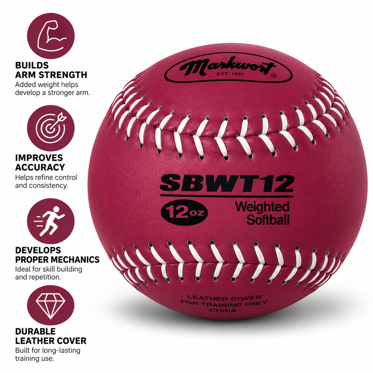 Markwort Weighted 12-Inch Training Softball