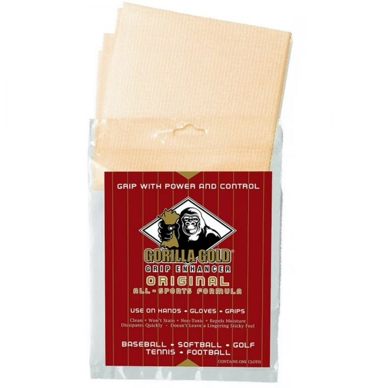 Gorilla Gold Grip Enhancer - Baseball/Softball Tackifying Grip Enhancer Towel