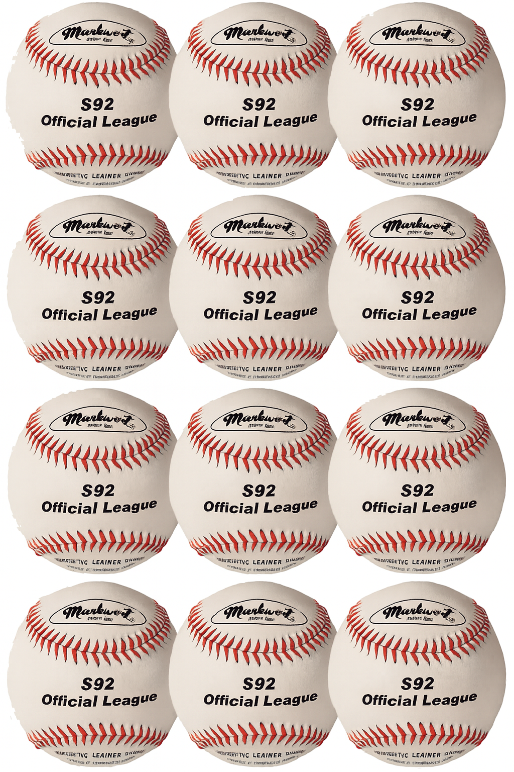 Markwort White Practice Baseballs – Dozen Pack