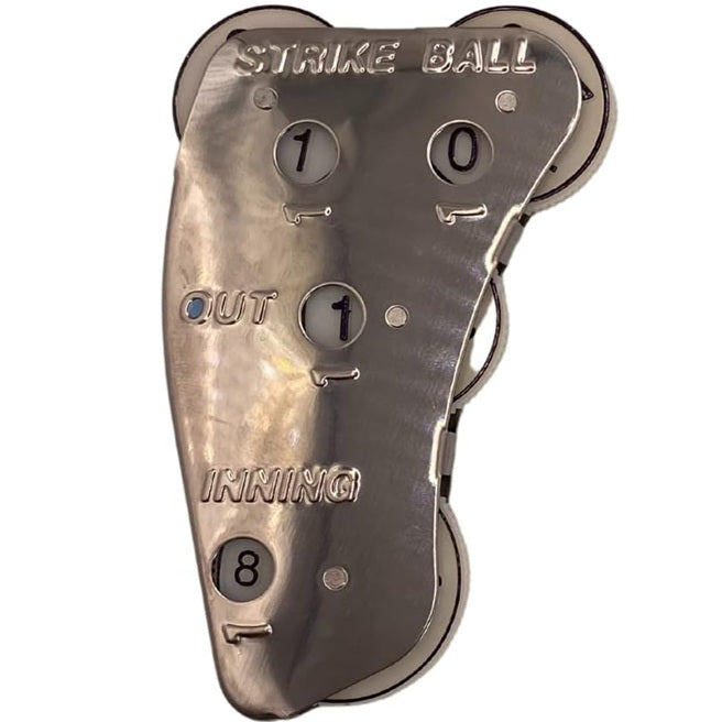 Markwort Stainless Steel 4-Dial Raised Letter Umpire Indicator, Silver