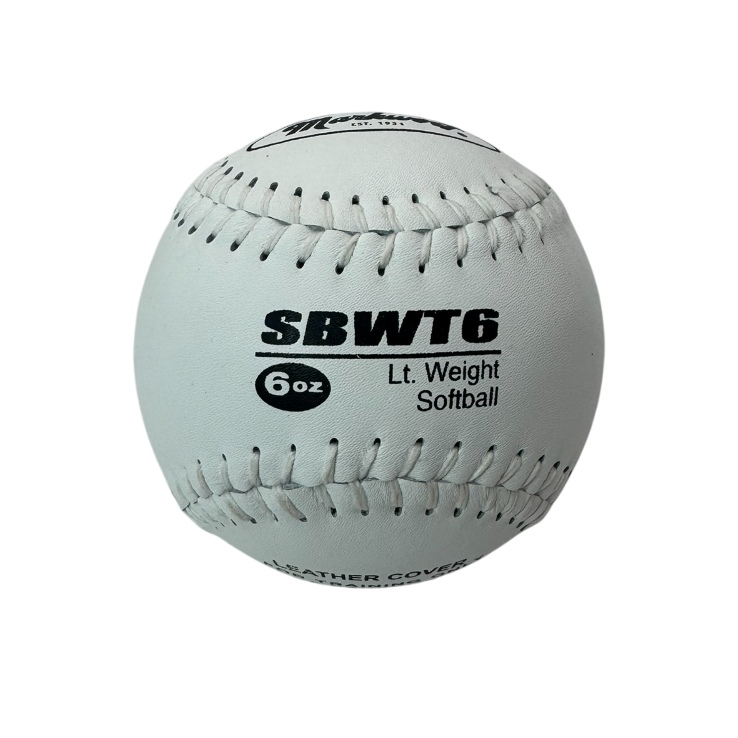 Markwort Weighted Leather Softball Training Balls Set – 6 oz, 8 oz, 10 oz, 12 oz – Set of 4