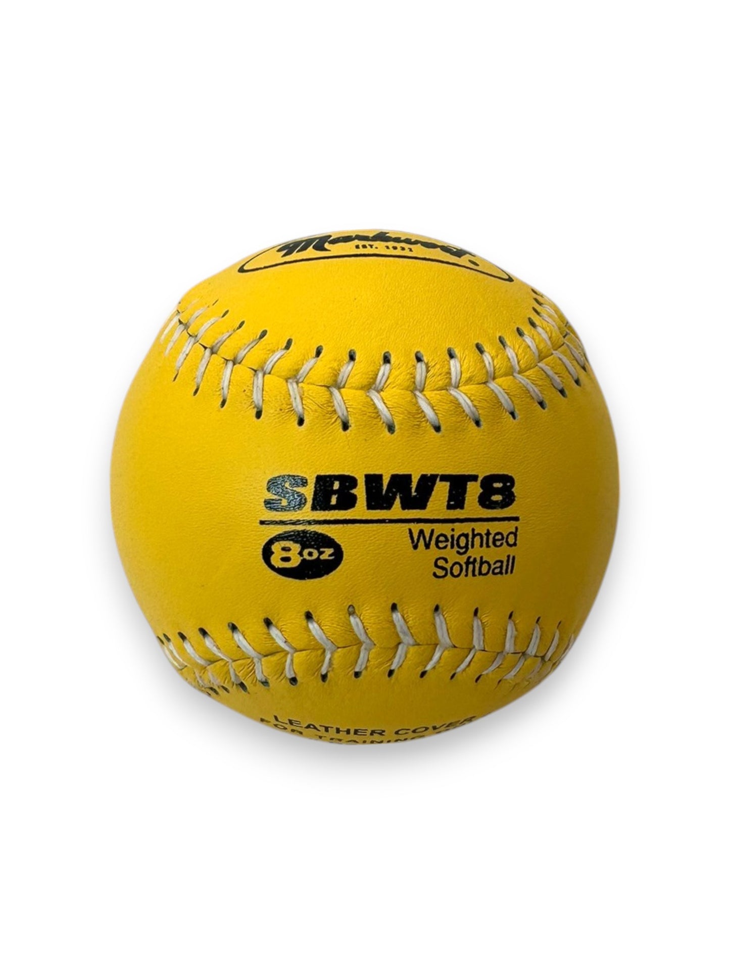 Markwort Weighted Leather Softball Training Balls Set – 6 oz, 8 oz, 10 oz, 12 oz – Set of 4