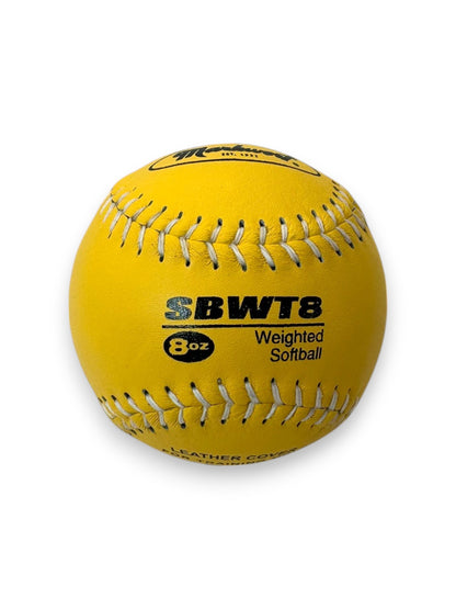 Markwort Weighted Leather Softball Training Balls Set – 6 oz, 8 oz, 10 oz, 12 oz – Set of 4