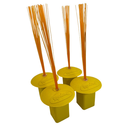 Markwort Yellow Base Plugs w/Orange Bristles - 4 Pack