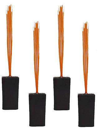 Markwort Black Base Plugs with Orange Bristles - 4 Pack