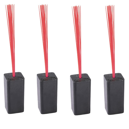 Markwort Black Baseball Base Plugs with Red Bristles - 4 Pack