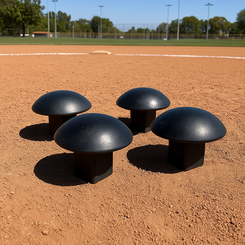 Markwort Mushroom Style Baseball Receptacle Plugs - 4 Pack