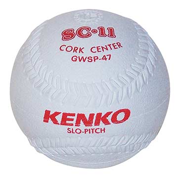 Kenko 11" Cork Center Softball White - Dozen