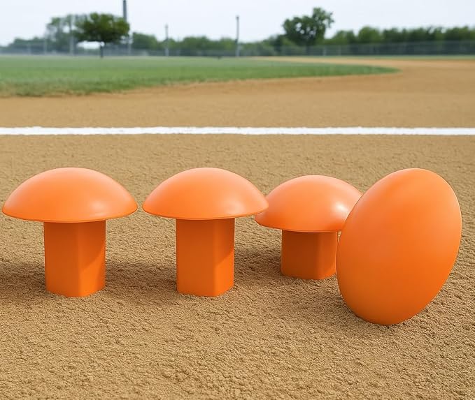 Markwort Mushroom Style Baseball Receptacle Plugs - 4 Pack