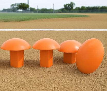 Markwort Mushroom Style Baseball Receptacle Plugs - 4 Pack