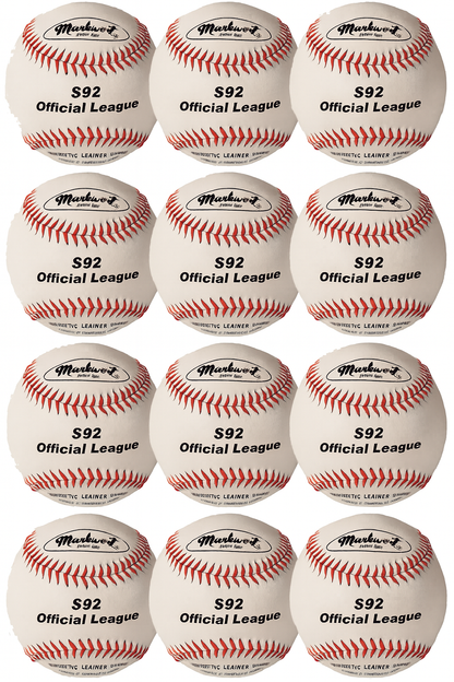 Markwort White Practice Baseballs – Dozen Pack