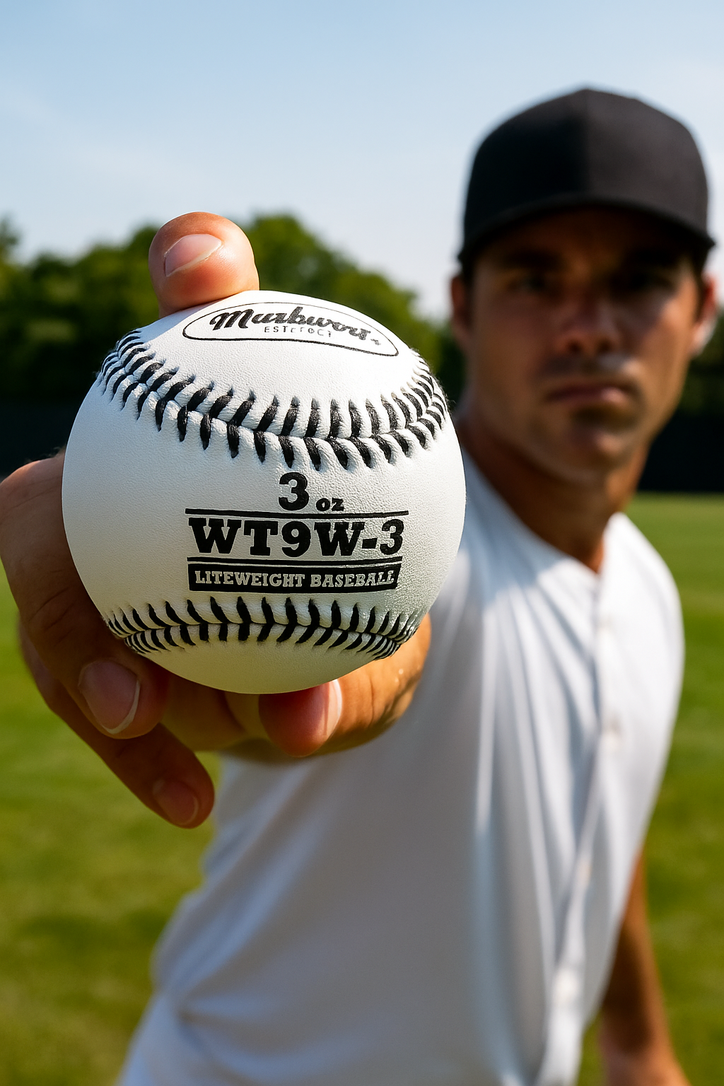 Markwort 9" Weighted Leather Baseballs Set - 3 Oz, 5 Oz, 7 Oz
